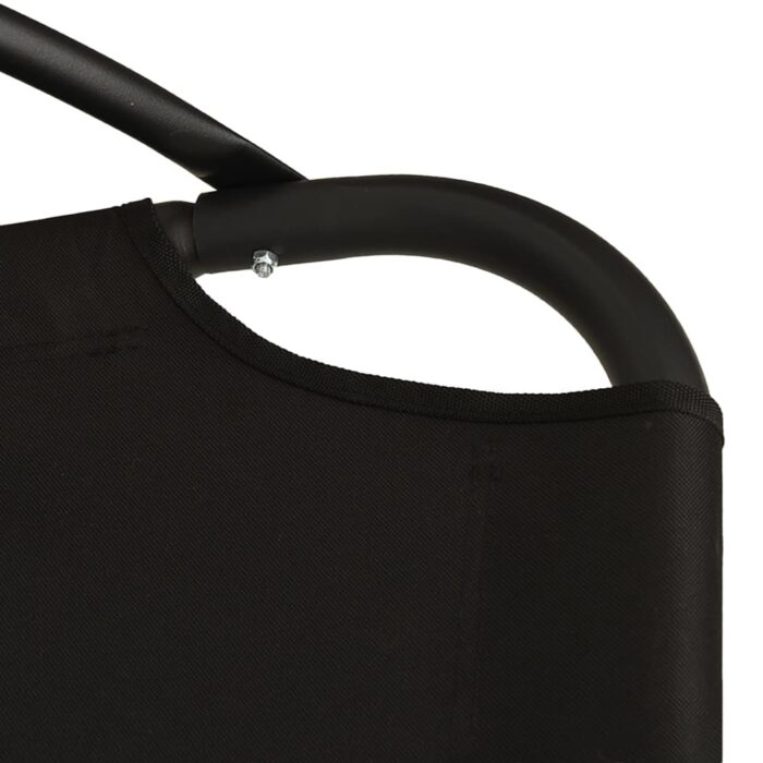 Chaise balançoire de jardin et coussin crème tissu Oxford/acier – Image 5