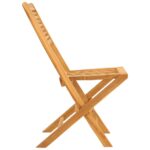 Chaises de jardin pliantes lot de 2 47x62x90cm bois massif teck – Image 3
