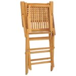 Chaises de jardin pliantes lot de 2 55x62x90cm bois massif teck – Image 4