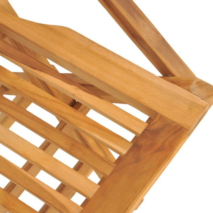Chaises de jardin pliantes lot de 2 55x62x90cm bois massif teck – Image 5