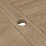 Table de jardin pliante gris 120x70x75 cm bois de teck solide – Image 4