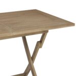 Table de jardin pliante gris 120x70x75 cm bois de teck solide – Image 5