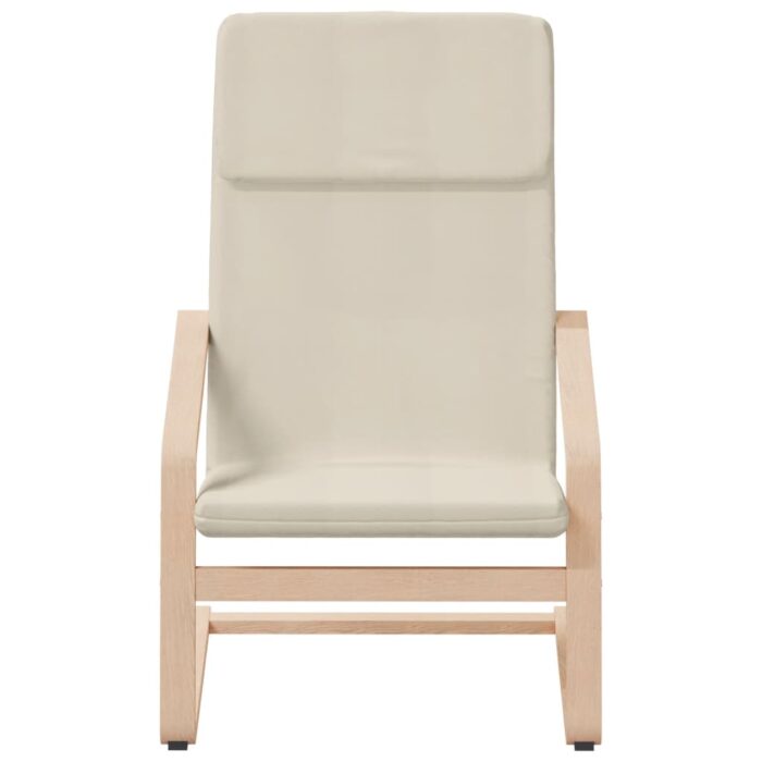 Chaise de relaxation Crème Tissu – Image 2