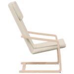 Chaise de relaxation Crème Tissu – Image 3
