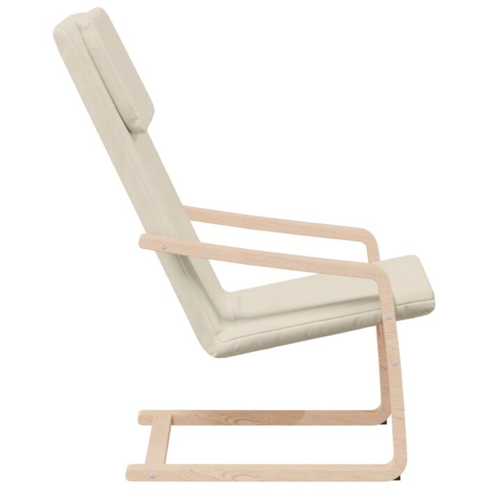 Chaise de relaxation Crème Tissu – Image 3