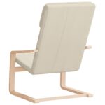 Chaise de relaxation Crème Tissu – Image 4