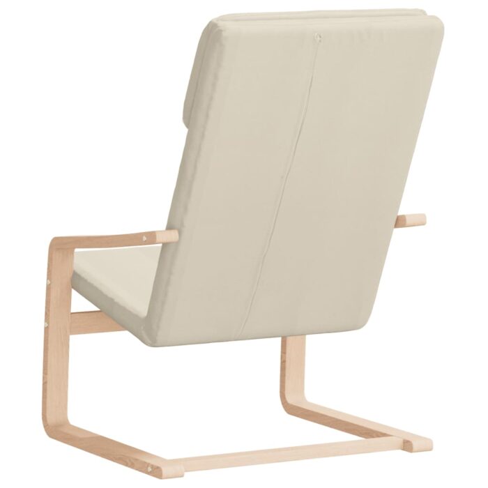 Chaise de relaxation Crème Tissu – Image 4
