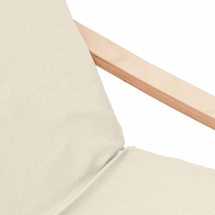 Chaise de relaxation Crème Tissu – Image 5