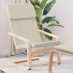 Chaise de relaxation Crème Tissu