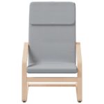Chaise de relaxation Gris clair Tissu – Image 2