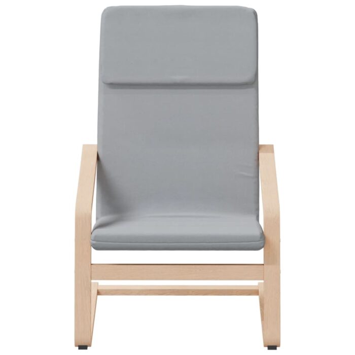 Chaise de relaxation Gris clair Tissu – Image 2