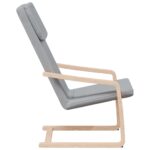 Chaise de relaxation Gris clair Tissu – Image 3