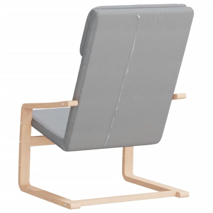 Chaise de relaxation Gris clair Tissu – Image 4
