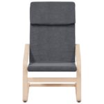 Chaise de relaxation Gris foncé Tissu – Image 2