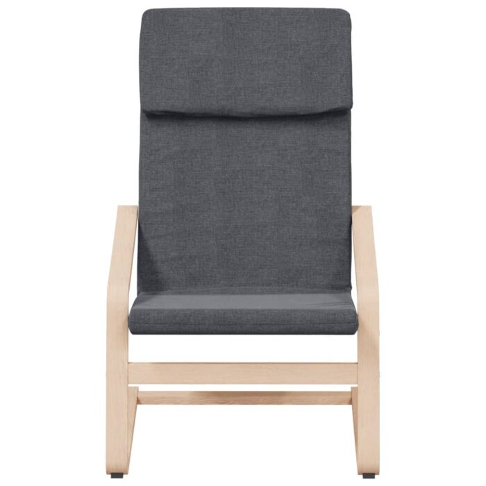 Chaise de relaxation Gris foncé Tissu – Image 2