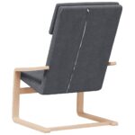 Chaise de relaxation Gris foncé Tissu – Image 4