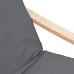 Chaise de relaxation Gris foncé Tissu – Image 5