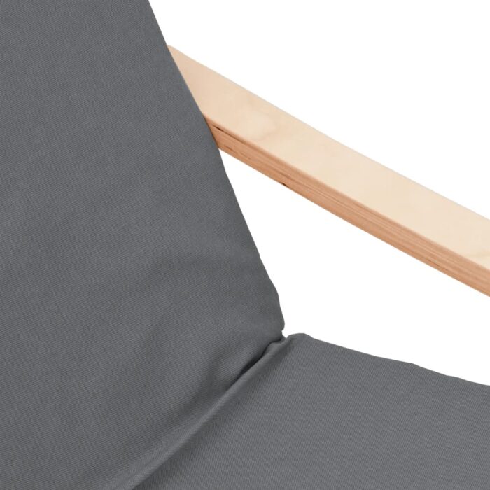 Chaise de relaxation Gris foncé Tissu – Image 5