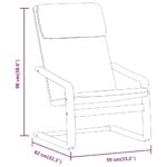 Chaise de relaxation Gris foncé Tissu – Image 7