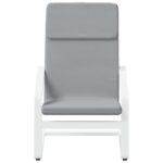 Chaise de relaxation Gris clair Tissu – Image 2