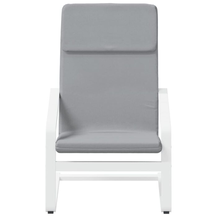 Chaise de relaxation Gris clair Tissu – Image 2