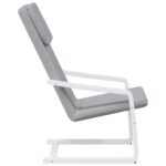 Chaise de relaxation Gris clair Tissu – Image 3