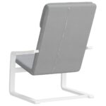 Chaise de relaxation Gris clair Tissu – Image 4