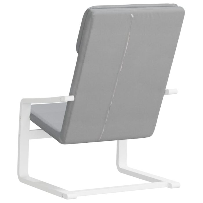 Chaise de relaxation Gris clair Tissu – Image 4