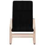 Chaise de relaxation Noir Tissu – Image 2