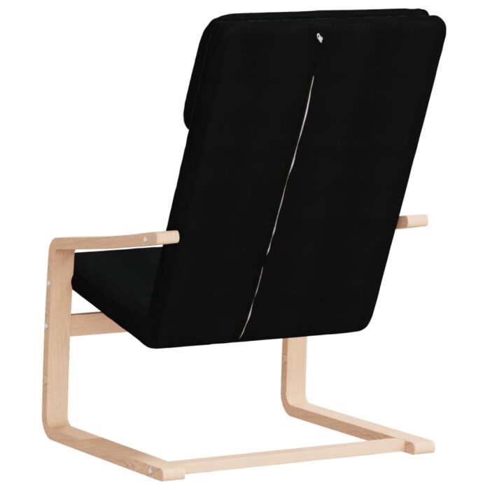 Chaise de relaxation Noir Tissu – Image 4