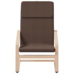 Chaise de relaxation Marron foncé Tissu – Image 2