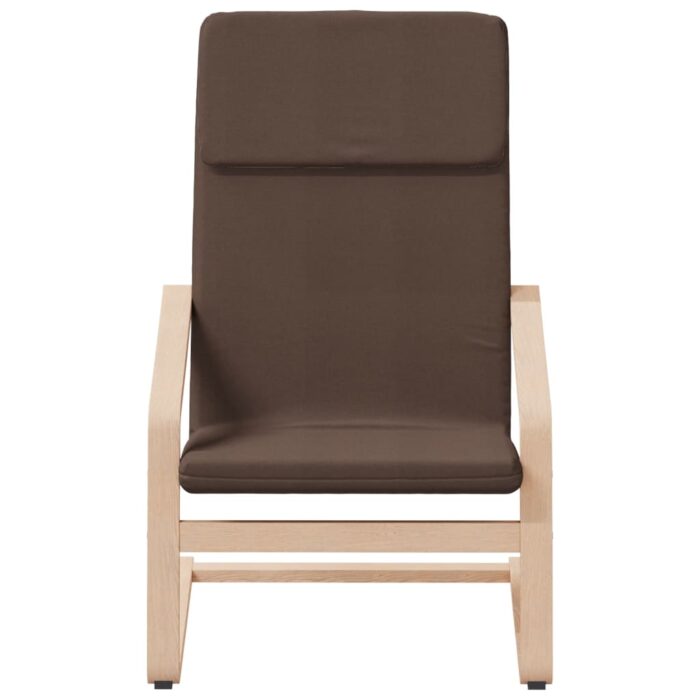 Chaise de relaxation Marron foncé Tissu – Image 2
