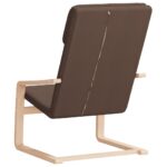 Chaise de relaxation Marron foncé Tissu – Image 4