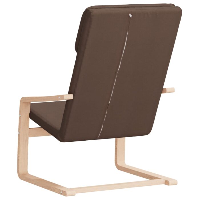 Chaise de relaxation Marron foncé Tissu – Image 4