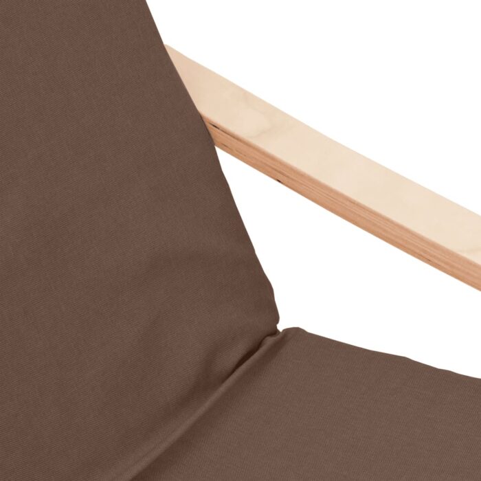 Chaise de relaxation Marron foncé Tissu – Image 5