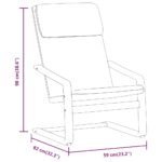 Chaise de relaxation Marron foncé Tissu – Image 7