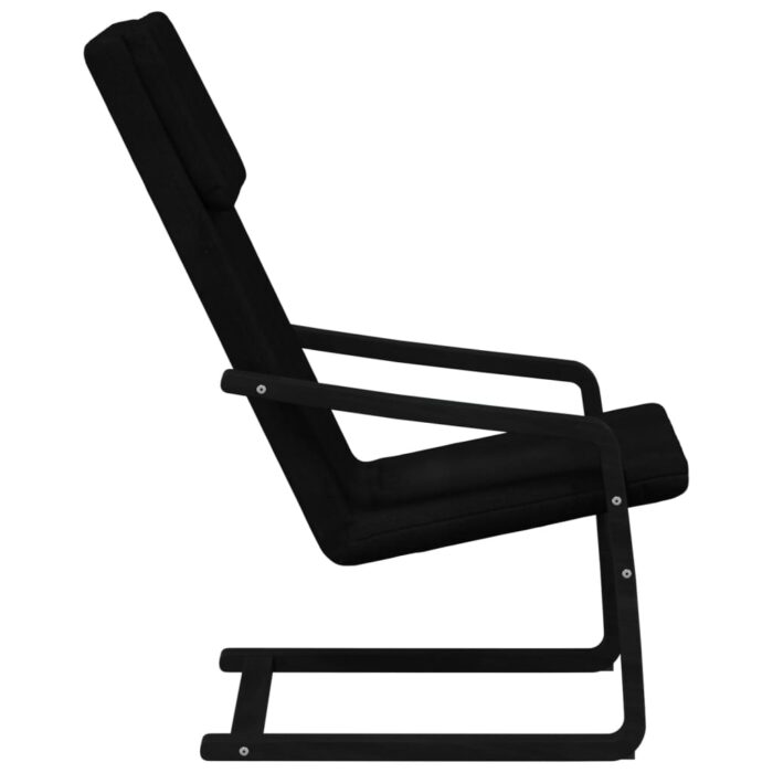 Chaise de relaxation Noir Tissu – Image 3