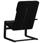 Chaise de relaxation Noir Tissu – Image 4
