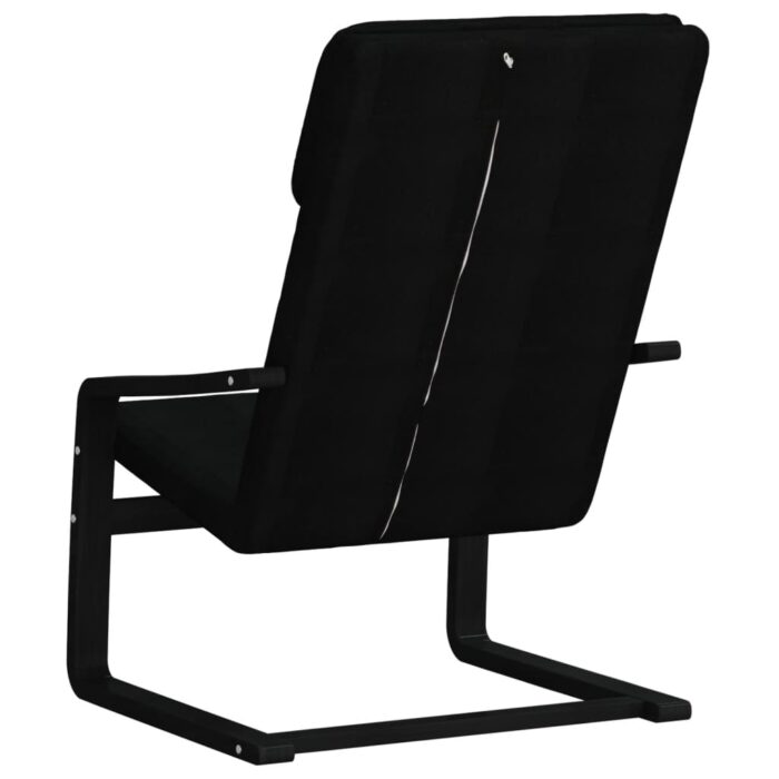 Chaise de relaxation Noir Tissu – Image 4