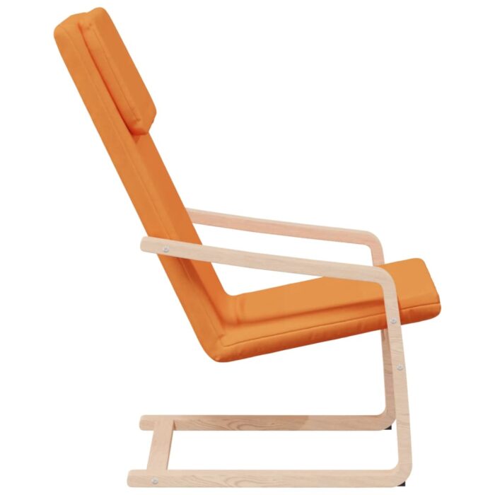 Chaise de relaxation Jaune foncé Tissu – Image 3