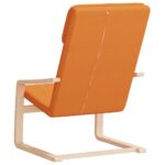Chaise de relaxation Jaune foncé Tissu – Image 4