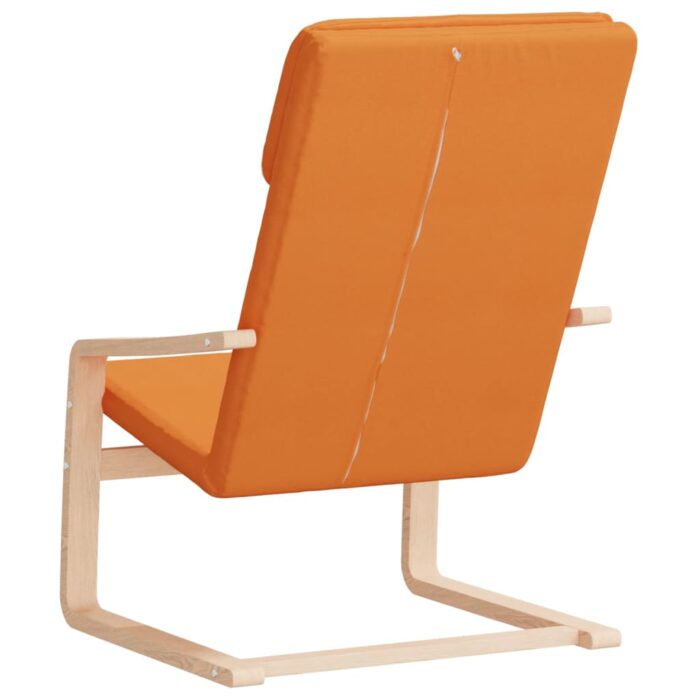 Chaise de relaxation Jaune foncé Tissu – Image 4
