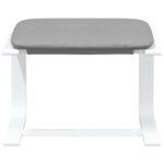 Repose-pied Gris clair 51x41x40 cm Tissu – Image 2