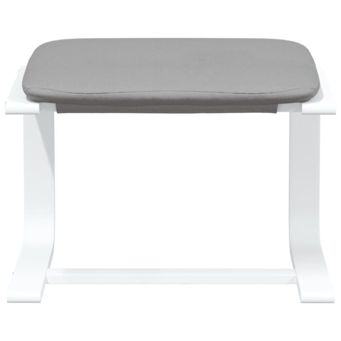 Repose-pied Gris clair 51x41x40 cm Tissu – Image 2