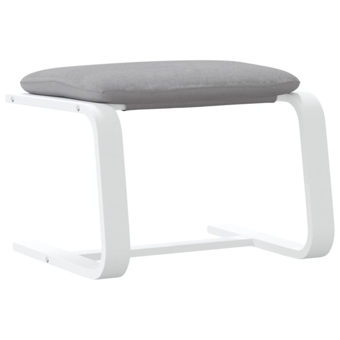 Repose-pied Gris clair 51x41x40 cm Tissu – Image 5