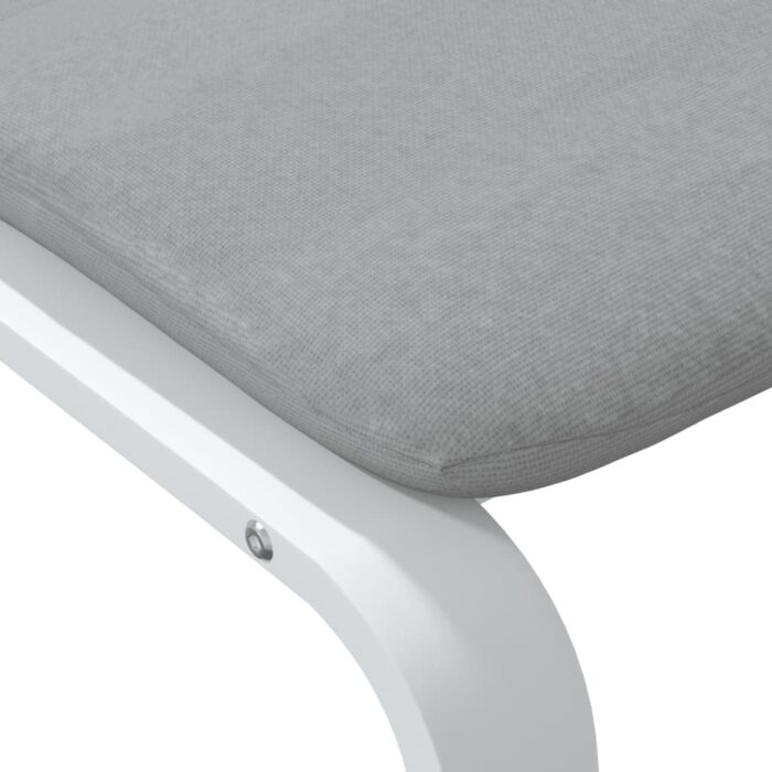 Repose-pied Gris clair 51x41x40 cm Tissu – Image 6