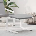 Repose-pied Gris clair 51x41x40 cm Tissu