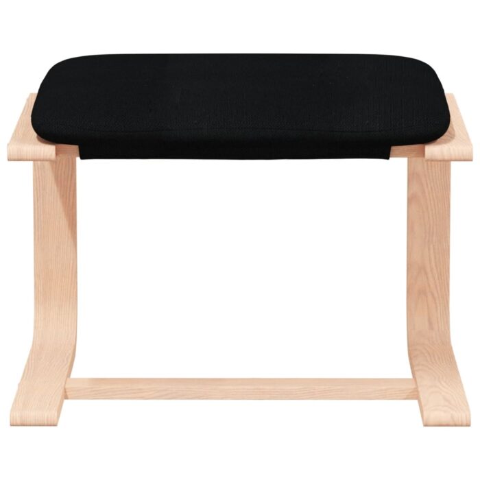 Repose-pied Noir 51x41x40 cm Tissu – Image 2