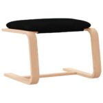 Repose-pied Noir 51x41x40 cm Tissu – Image 5