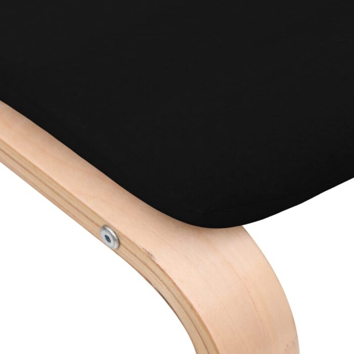 Repose-pied Noir 51x41x40 cm Tissu – Image 6